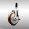 Service Caster 5 Inch 316SS Maroon Polyurethane Swivel 1-1/8 Inch Expanding Stem Caster Brake SCC-SS316EX20S514-PPUB-MRN-TLB-118 - alternate 1